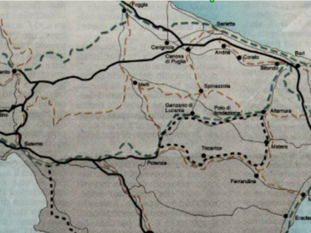 Mappa Basilicata - Trasporti